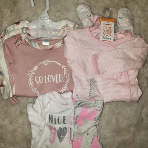 3-6 months baby girl clothes bundle